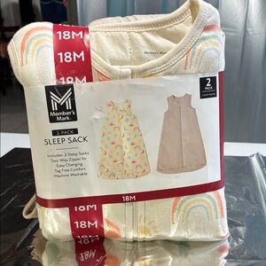 Member's Mark Rainbow Sleep Sack - Cream with Pastel Rainbows (18M)